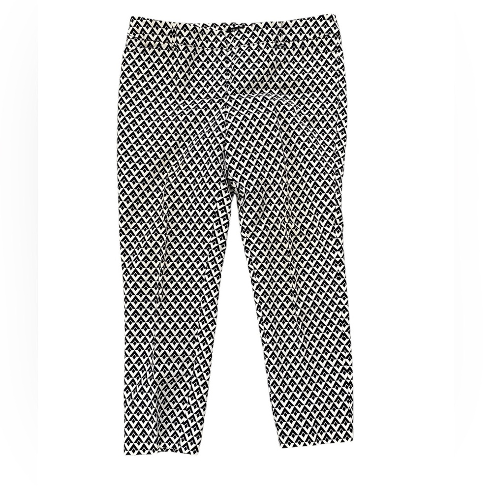 White House Black Market Geometric Patterned Slim Ankle Paints 14R - Picture 2 of 6